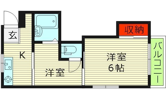 大阪市城東区今福西のマンションの間取り