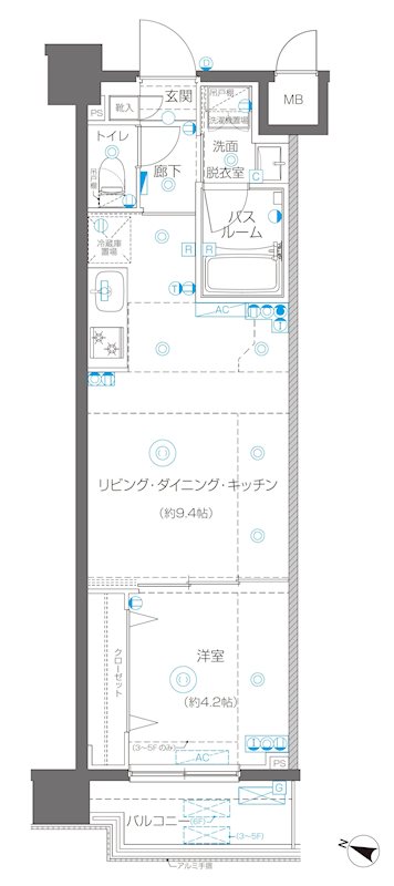 AELL横浜吉野町の間取り