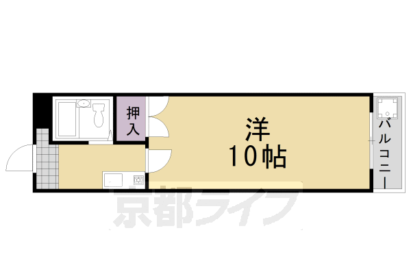 京都市西京区嵐山樋ノ上町のマンションの間取り