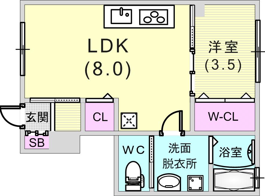 グラシア山本通IIの間取り