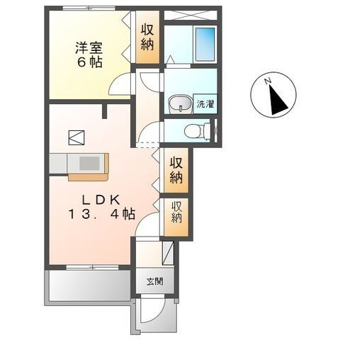 飯能市美杉台のアパートの間取り