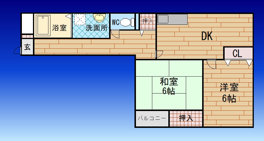 かどマンションの間取り