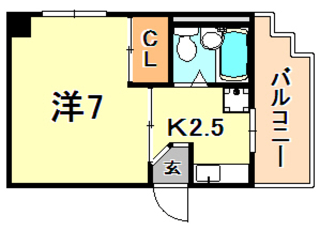 神戸市東灘区御影塚町のマンションの間取り