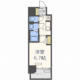 プレサンスOSAKADOMECITYビーツの間取り