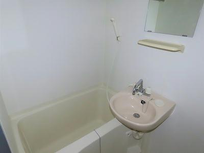 バス・シャワールーム　洗面台とユニット式のお風呂です