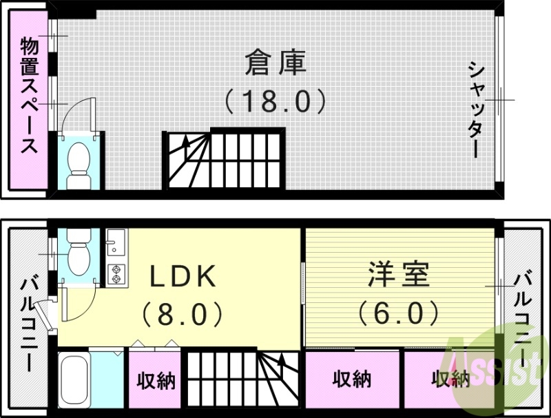 苅藻通3丁目貸マンションの間取り