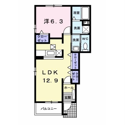 市原市潤井戸のアパートの間取り