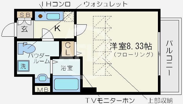 大阪市浪速区芦原のマンションの間取り