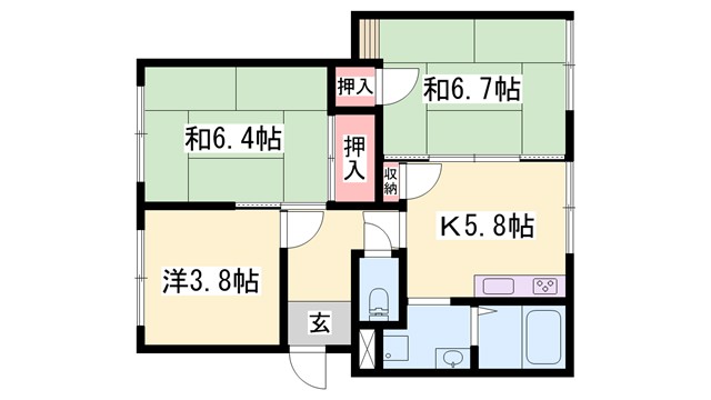 コスモハイツIの間取り