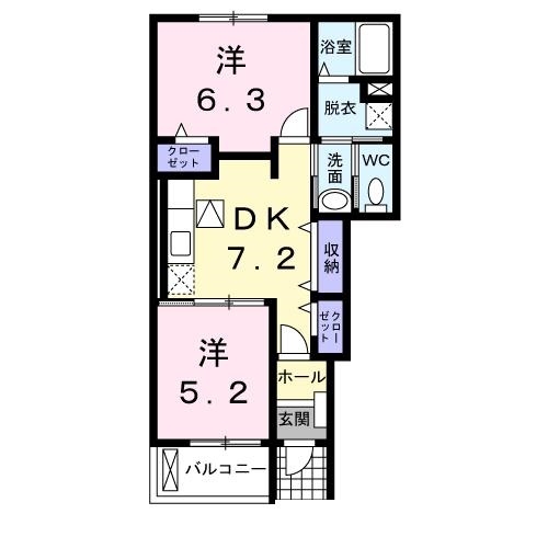 [家電付き] アクアイーストBの間取り