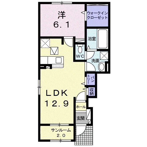 メゾン　ソレイユＮの間取り