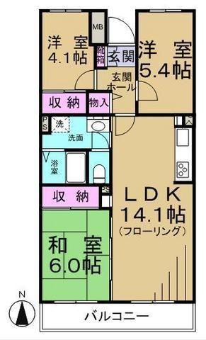 練馬区平和台のマンションの間取り