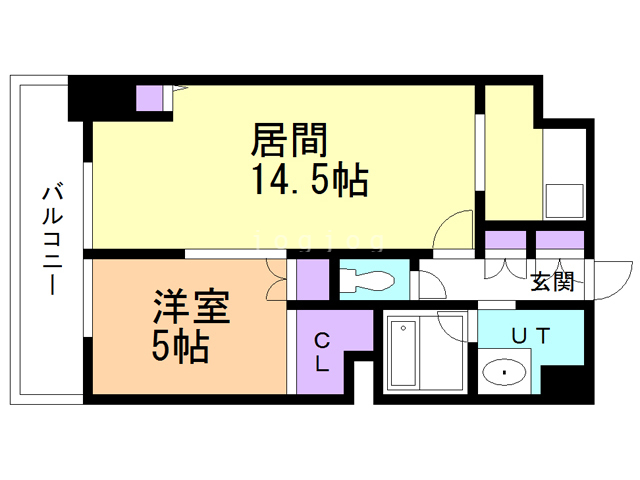 【札幌市中央区南六条西のマンションの間取り】