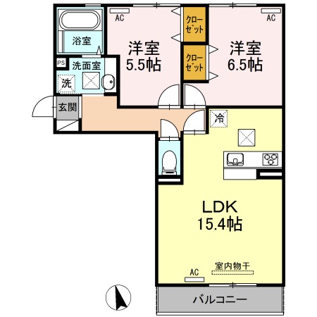 ハーベスト　コートの間取り