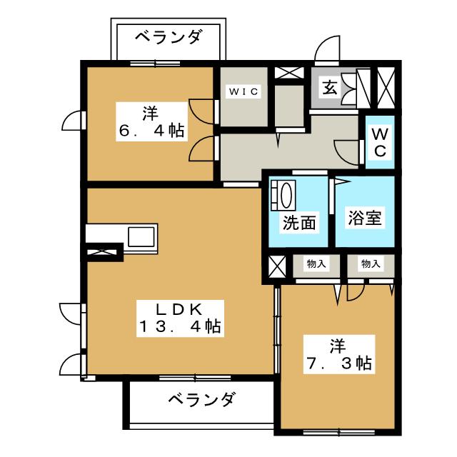 エバーグレース東徳川の間取り