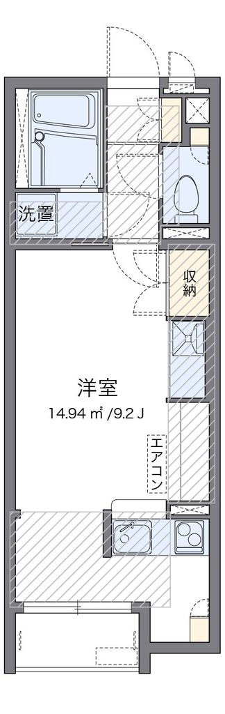 藤沢市本鵠沼のアパートの間取り