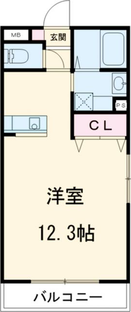 京都市西京区大枝東長町のマンションの間取り