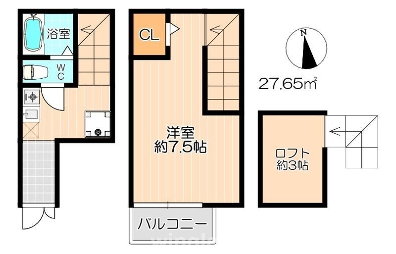 ガレット九産大前の間取り