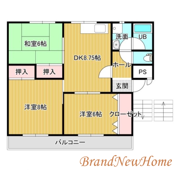 堺市中区深井沢町のアパートの間取り