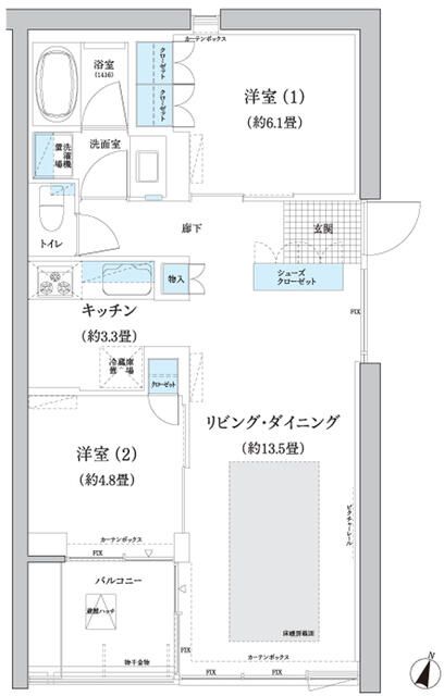 ガーデニエール砧　ＷＥＳＴの間取り