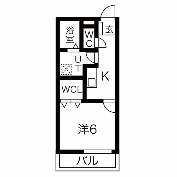 尼崎市東七松町のアパートの間取り