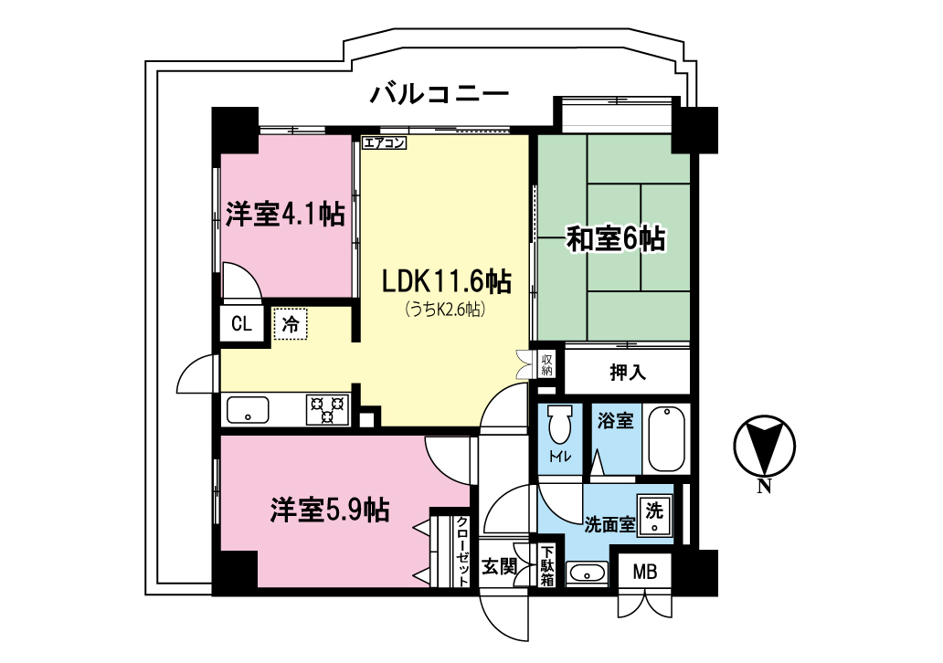 イーストヴィレッジの間取り