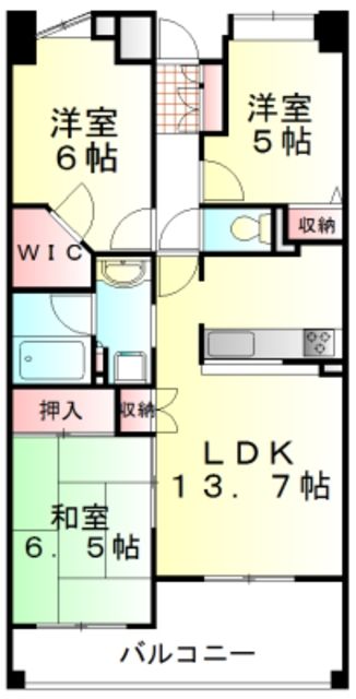 板橋区三園のマンションの間取り