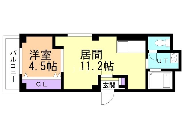 札幌市豊平区月寒西一条のマンションの間取り