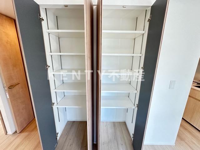 収納　ゆったりとした玄関です