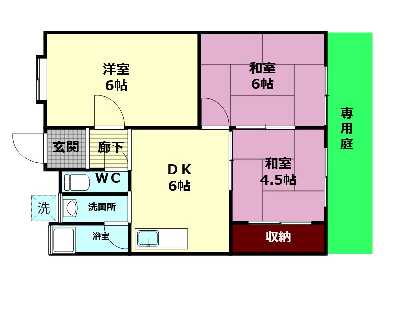三輪マンションの間取り写真