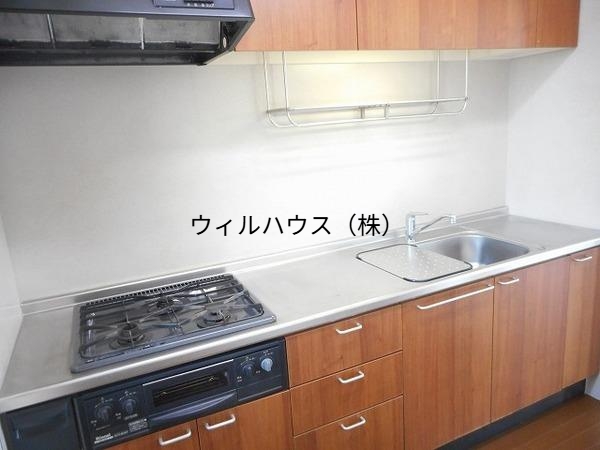 キッチン　３口ガスコンロ！ワイドキッチン！
