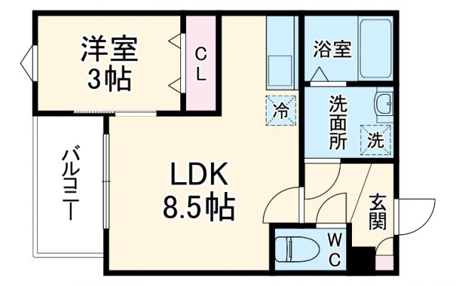ジーメゾン名古屋中島新町の間取り写真
