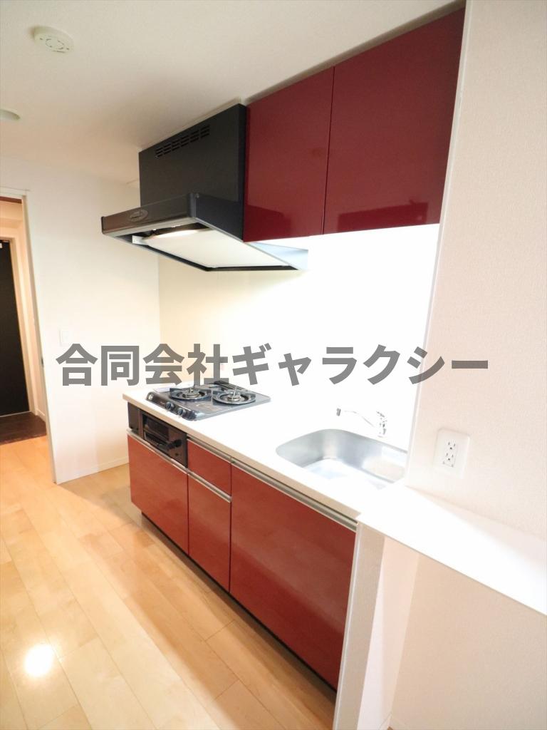 キッチン　2口コンロのシステムキッチン