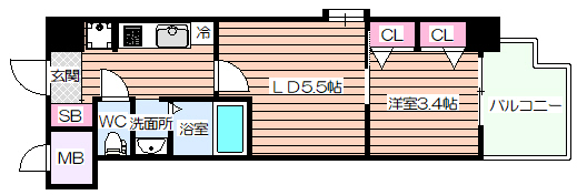 ビガーポリス452天神橋一丁目IIの間取り写真
