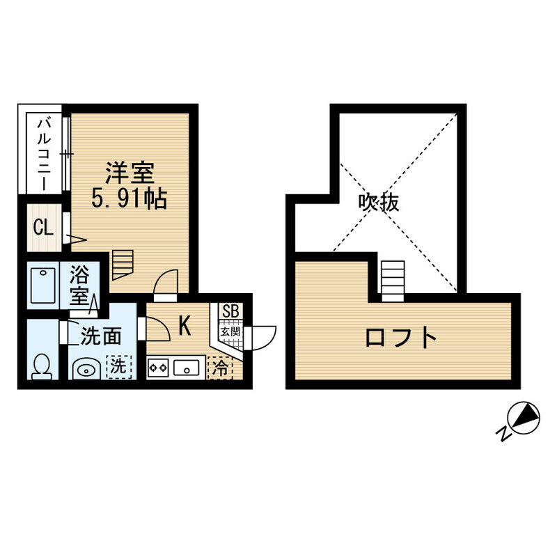 ＪＲ鹿児島本線 箱崎駅 徒歩6分 2階建 築20年の間取り写真