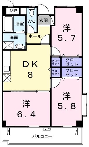 名護市 3階建 築19年の間取り写真