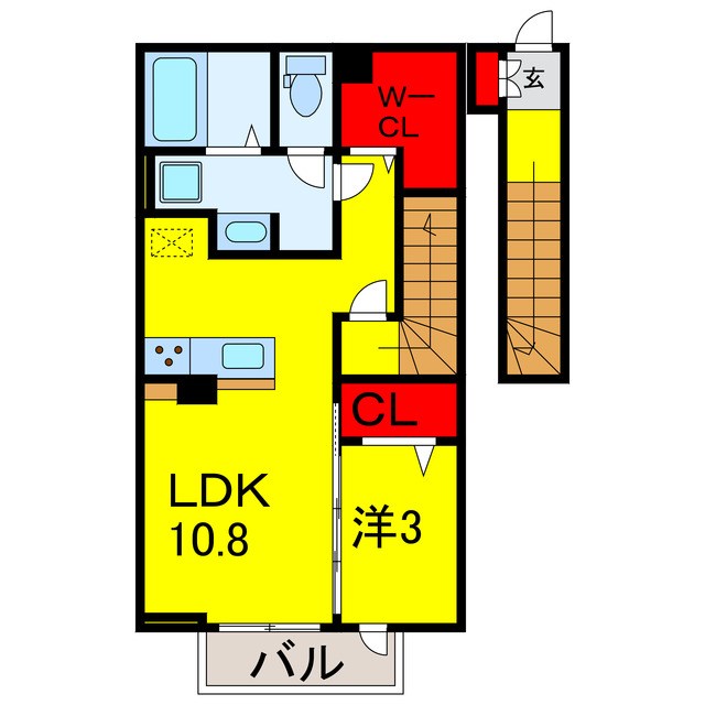 クレストパークAの間取り写真