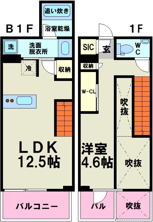 小田急線 代々木上原駅 徒歩6分 4階建 築3年の間取り写真