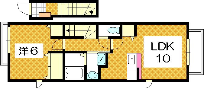 広島市西区井口のアパートの間取り