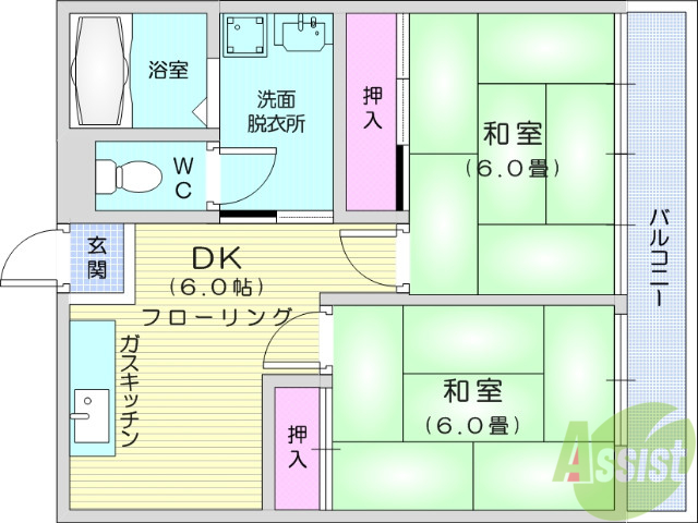 芳賀マンションの間取り