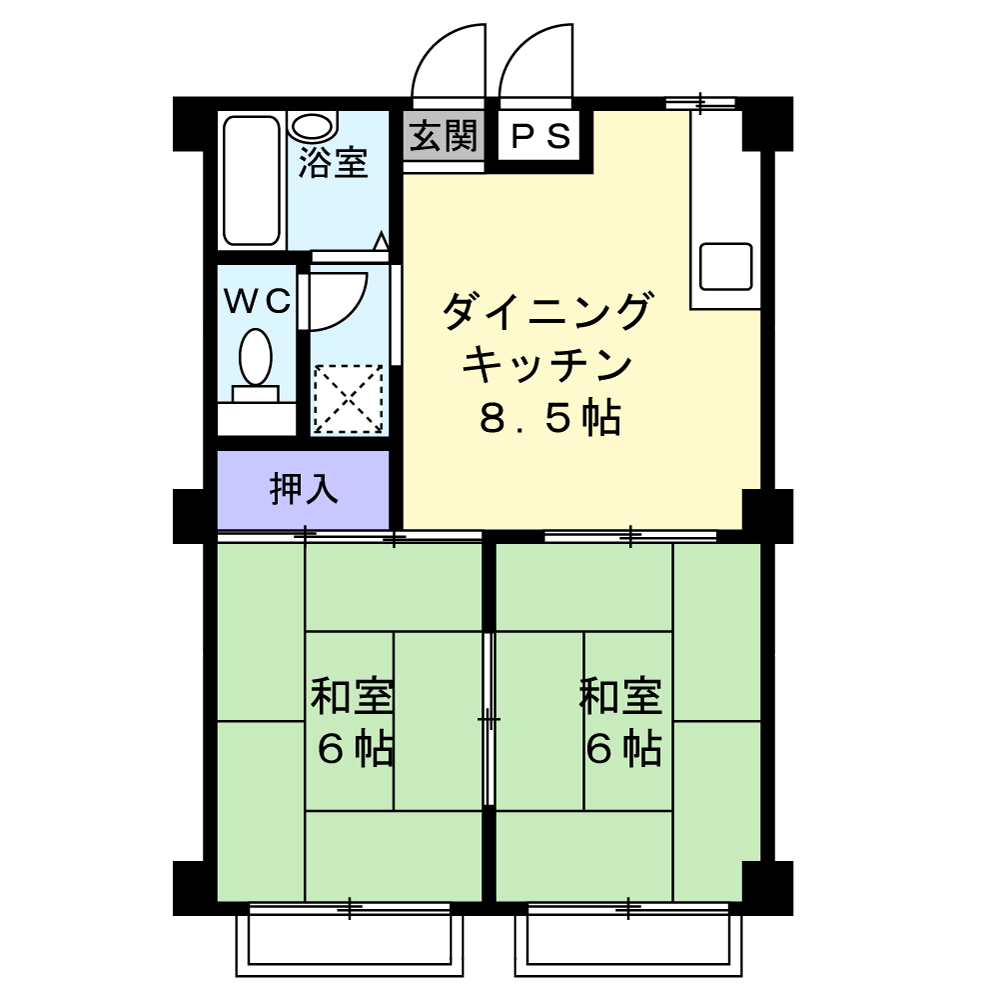 ジュネス河辺の間取り