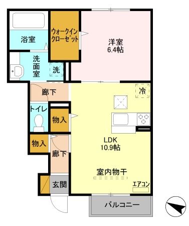 川口市大字安行のアパートの間取り