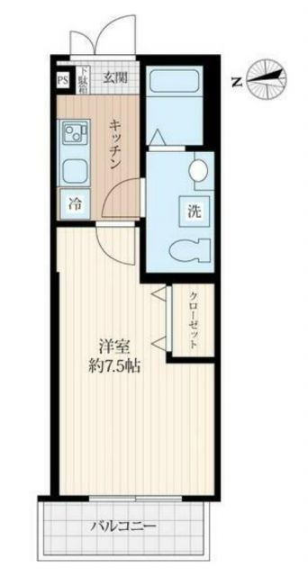 横浜市鶴見区東寺尾のアパートの間取り