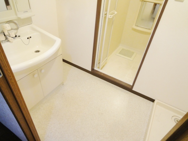 洗面設備　写真は別号室のものです。