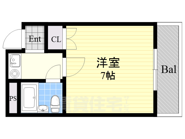 吹田市岸部北のマンションの間取り