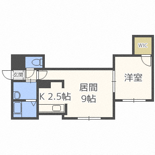 北海道札幌市豊平区平岸一条１６（アパート）の賃貸物件の間取り