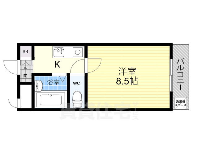 大和郡山市筒井町のマンションの間取り