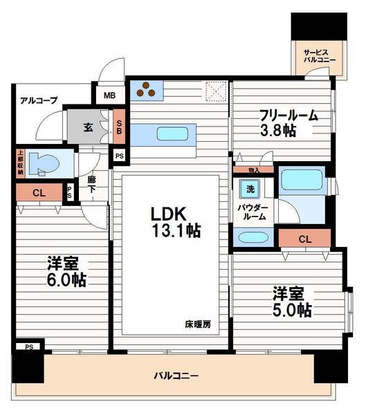 クリスタルエグゼ心斎橋の間取り