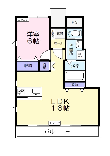 豊橋市飯村南のアパートの間取り