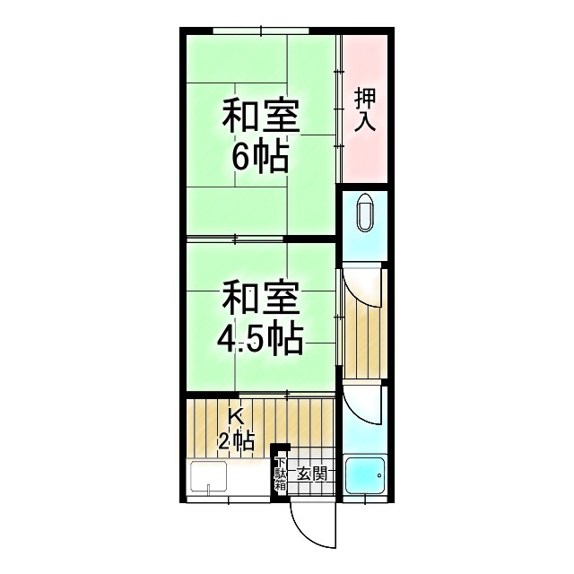 堺市堺区緑町のアパートの間取り